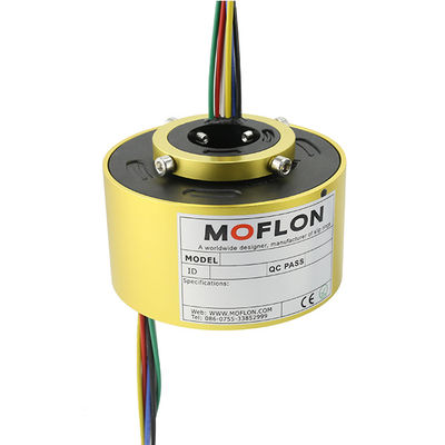 качество  Aluminum Alloy Through Bored Slip Rings MOFLON 18 Brand Hole Size 20mm 10A Circuit Low Temperature Resistance For Industrial Part завод
